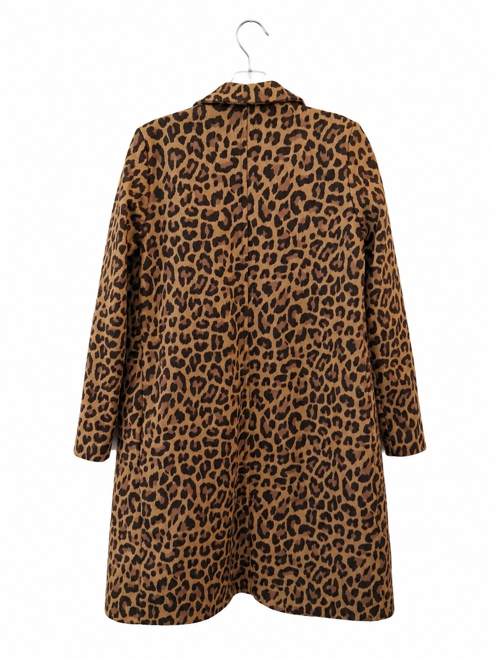 Zara Leopard Print Duster Coat - Brown/Black - Picture 4 of 6
